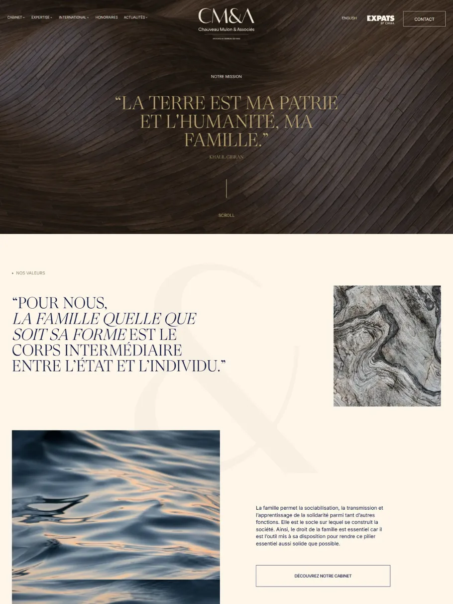 Exemple de site web professionnel pour avocat